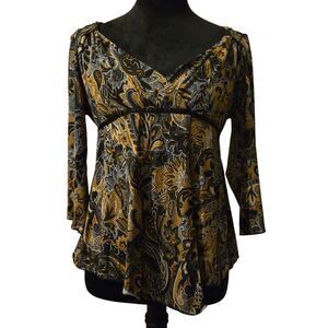 VINTAGE J. T. B. Baby Doll Top M Stretchy Asymmetrical Fairy Grunge 90's